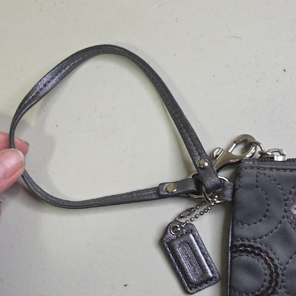 Coach Gray Wristlet with Sequin Accents - Picture 3 of 7